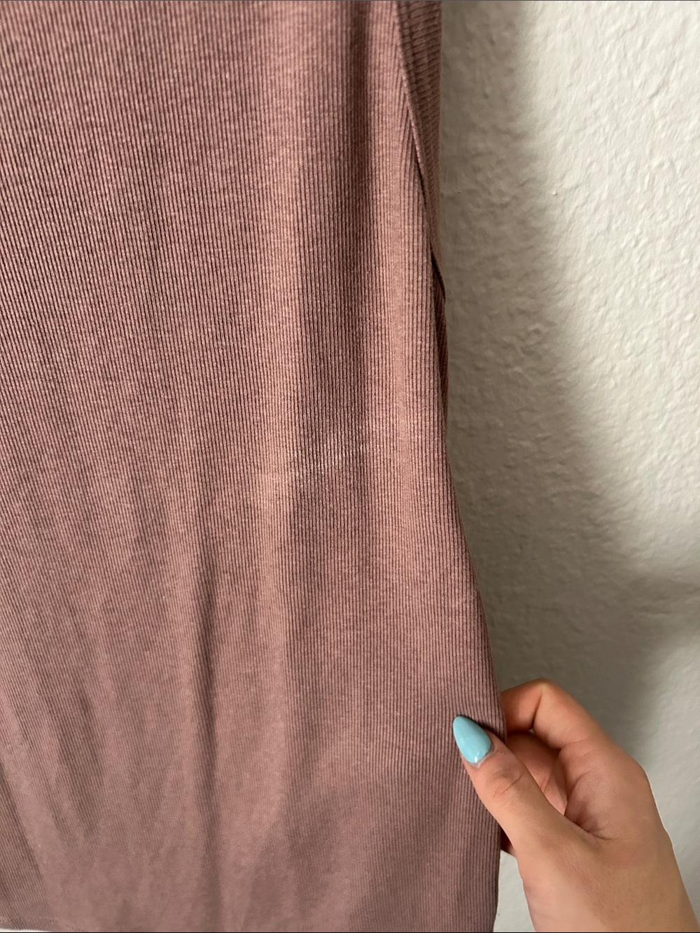 Target Mauve-Brown Ribbed Tank Top - Picture 3 of 4